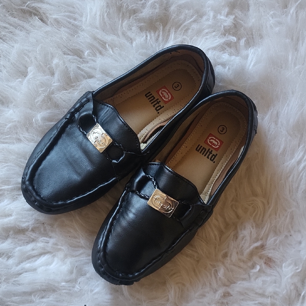 Echo Black Kids Moccasins